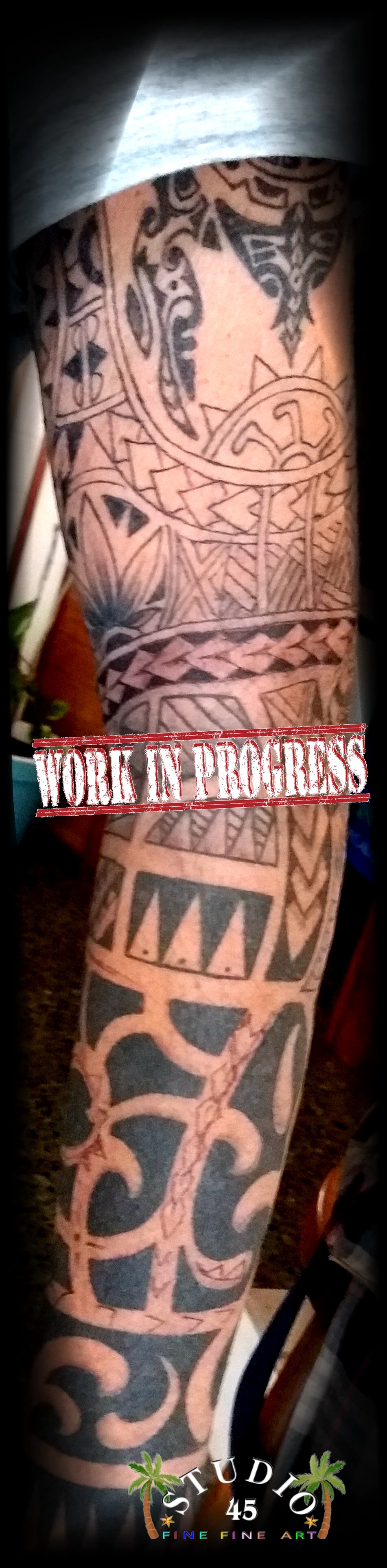 Maori Arm komplett in Arbeit Tattoo Recklinghausen STUDIO 45